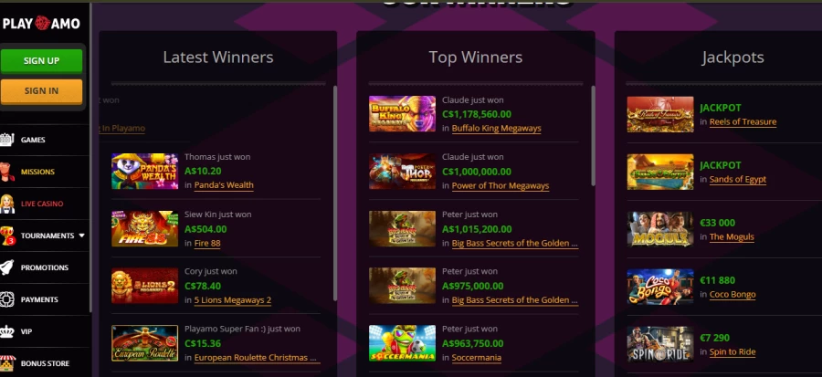 Playamo Bonus Guide